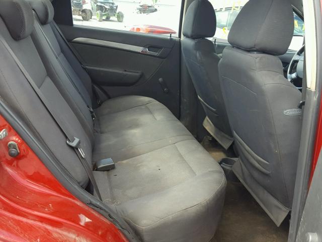 KL1TD5DE4BB215500 - 2011 CHEVROLET AVEO LS RED photo 6