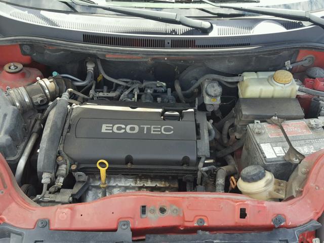 KL1TD5DE4BB215500 - 2011 CHEVROLET AVEO LS RED photo 7