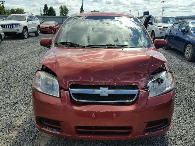 KL1TD5DE4BB215500 - 2011 CHEVROLET AVEO LS RED photo 9