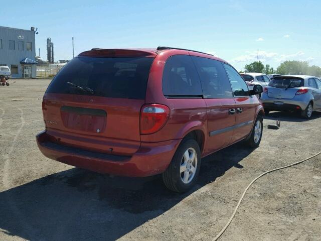 1D4GP25R26B519791 - 2006 DODGE CARAVAN SE RED photo 4