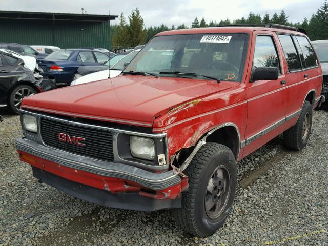 1GKDT13Z7N2504005 - 1992 GMC S15 JIMMY RED photo 2