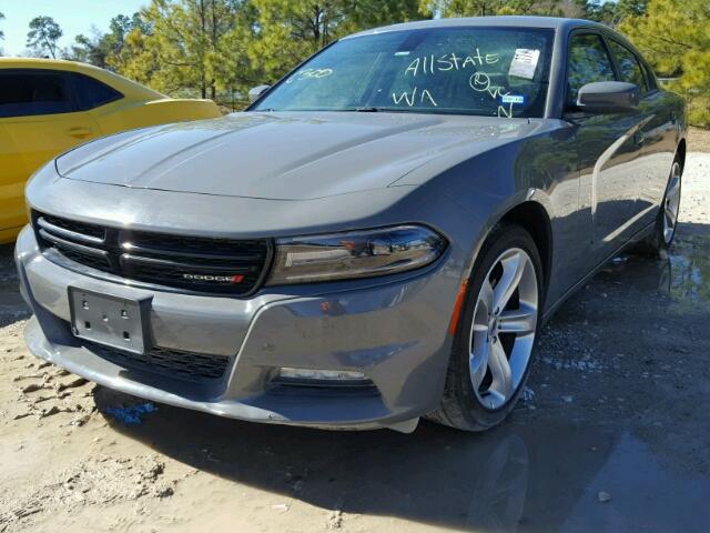 2C3CDXHG0HH544070 - 2017 DODGE CHARGER SX GRAY photo 2