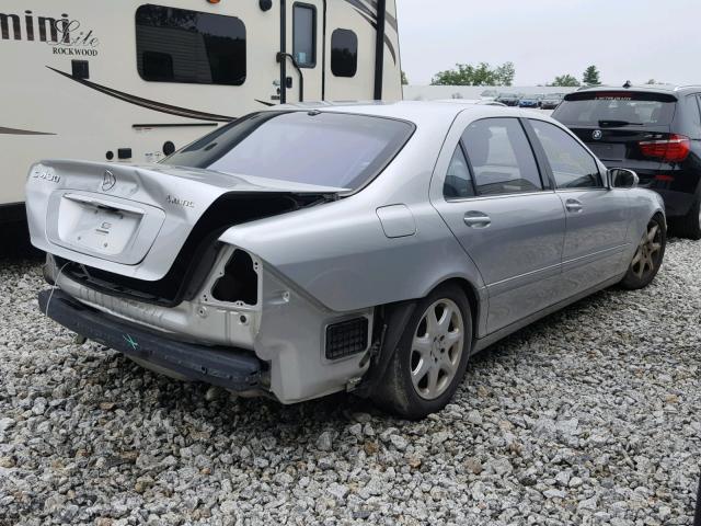 WDBNG83J34A427045 - 2004 MERCEDES-BENZ S 430 4MAT SILVER photo 4