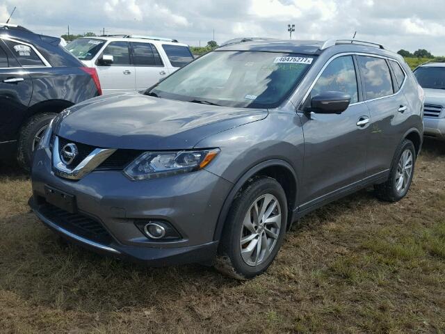 5N1AT2MV6FC774141 - 2015 NISSAN ROGUE S GRAY photo 2