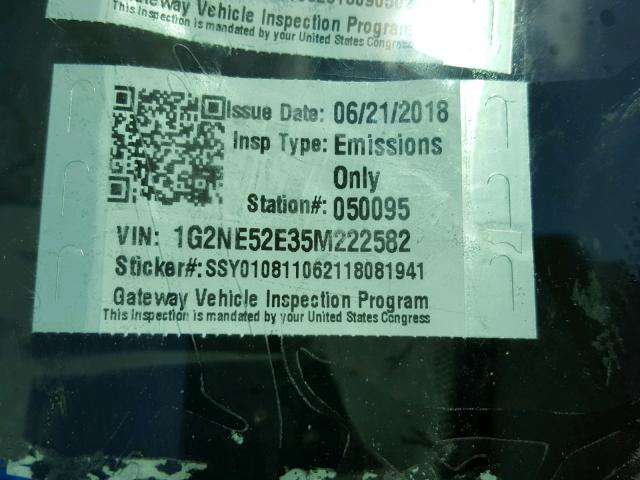 1G2NE52E35M222582 - 2005 PONTIAC GRAND AM S 红色 照片 10