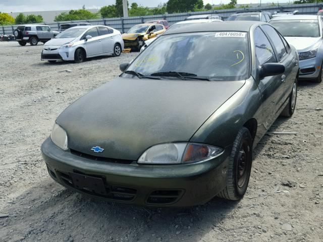 1G1JC524117109643 - 2001 CHEVROLET CAVALIER B GREEN photo 2