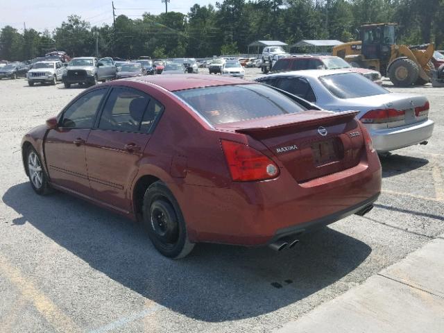 1N4BA41E78C810135 - 2008 NISSAN MAXIMA SE/ BURGUNDY photo 3