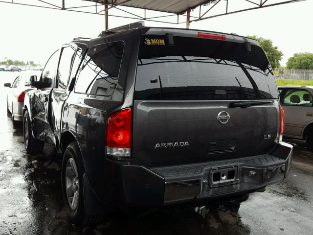 5N1AA08A45N723676 - 2005 NISSAN ARMADA SE GRAY photo 3