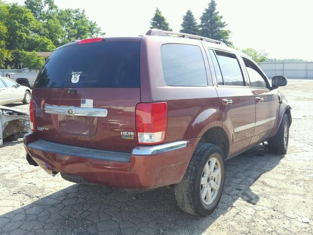 1A8HW58N38F127454 - 2008 CHRYSLER ASPEN LIMI 勃艮第红 照片 4