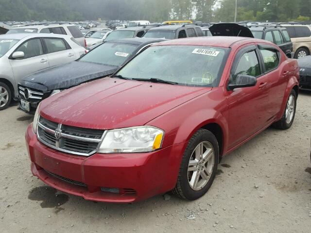 1B3LC56R38N539011 - 2008 DODGE AVENGER SX RED photo 2