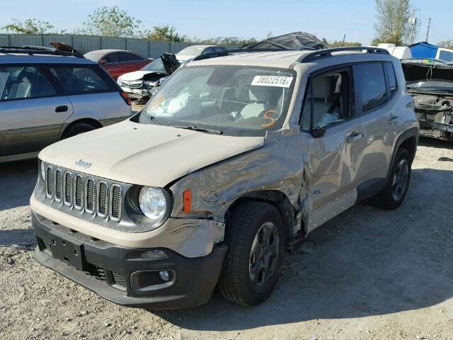 ZACCJABH5FPC21244 - 2015 JEEP RENEGADE L TAN photo 2