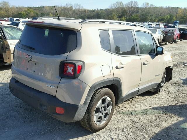 ZACCJABH5FPC21244 - 2015 JEEP RENEGADE L TAN photo 4