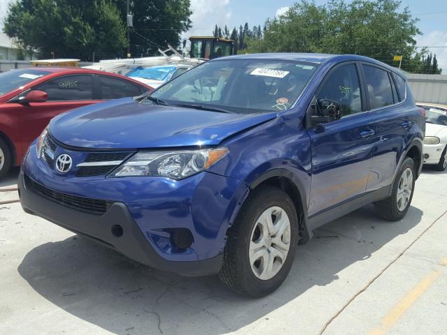 2T3BFREV4FW331877 - 2015 TOYOTA RAV4 LE BLUE photo 2