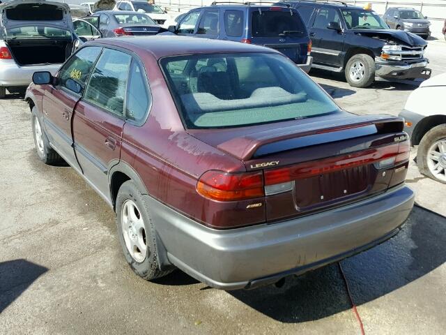 4S3BD6854X7257728 - 1999 SUBARU LEGACY 30T BURGUNDY photo 3