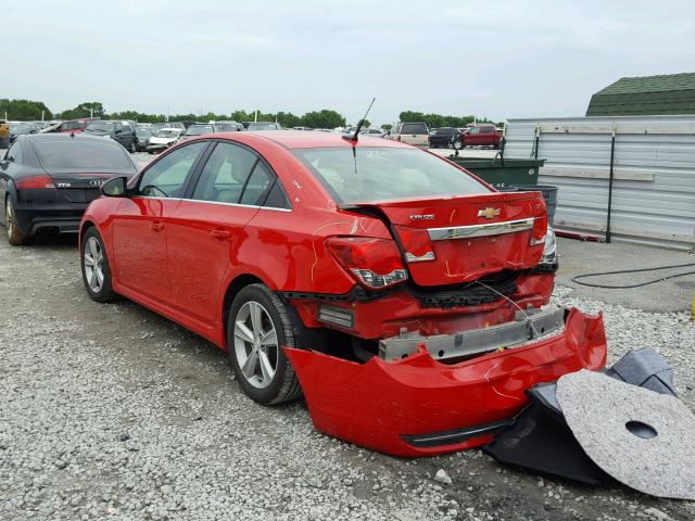 1G1PE5SB3E7276448 - 2014 CHEVROLET CRUZE LT RED photo 3