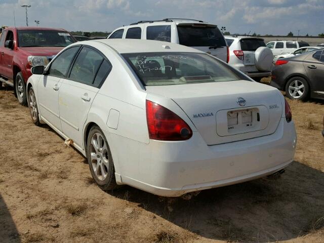 1N4BA41E08C817928 - 2008 NISSAN MAXIMA SE WHITE photo 3