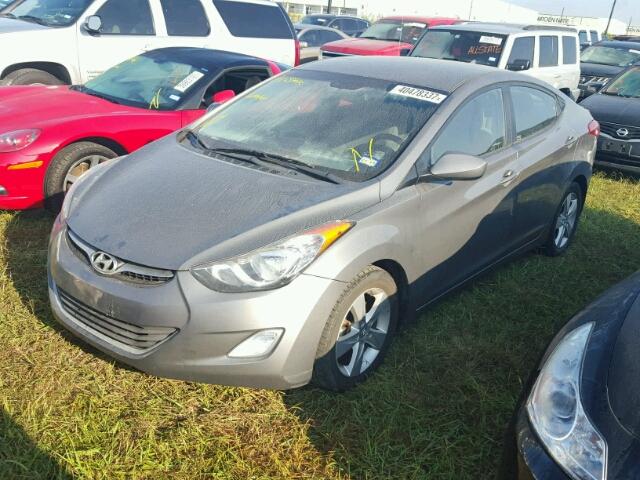 5NPDH4AE8DH258738 - 2013 HYUNDAI ELANTRA GL GRAY photo 2