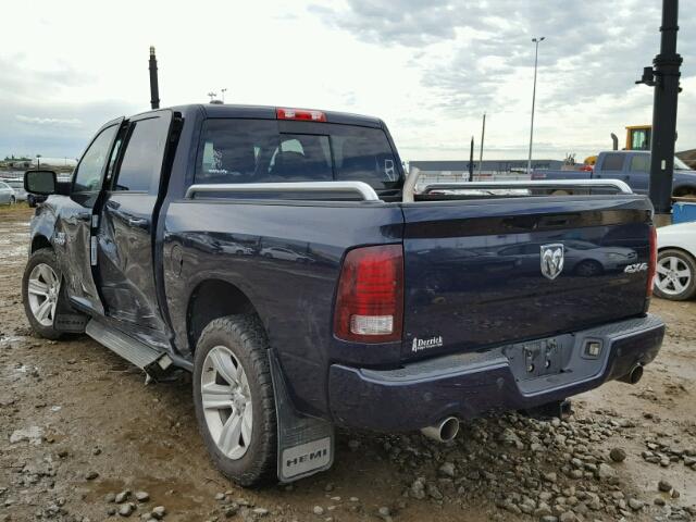 1C6RR7MT6DS631766 - 2013 RAM 1500 SPORT BLUE photo 3