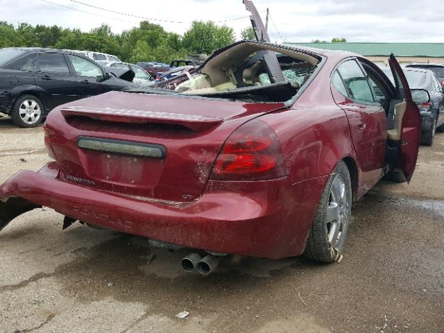 2G2WR584771173294 - 2007 PONTIAC GRAND PRIX MAROON photo 4