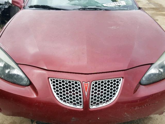 2G2WR584771173294 - 2007 PONTIAC GRAND PRIX MAROON photo 7