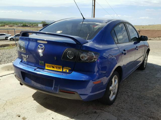 JM1BK323371662638 - 2007 MAZDA 3 S BLUE photo 4