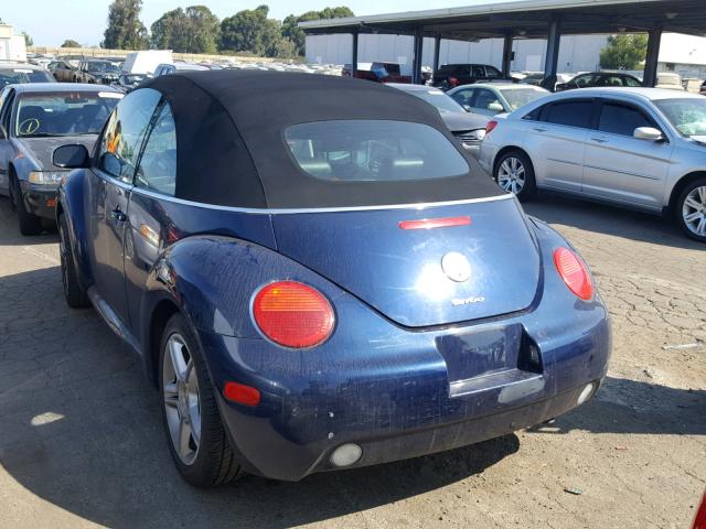3VWCD31Y14M322718 - 2004 VOLKSWAGEN NEW BEETLE 蓝色 照片 3