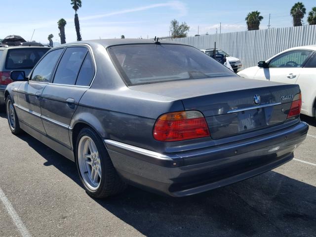 WBAGG8342YDN77945 - 2000 BMW 740 I AUTO GRAY photo 3