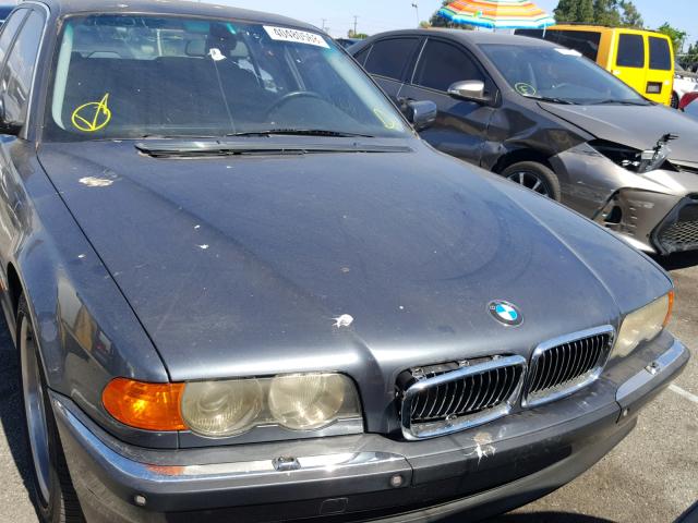 WBAGG8342YDN77945 - 2000 BMW 740 I AUTO GRAY photo 9