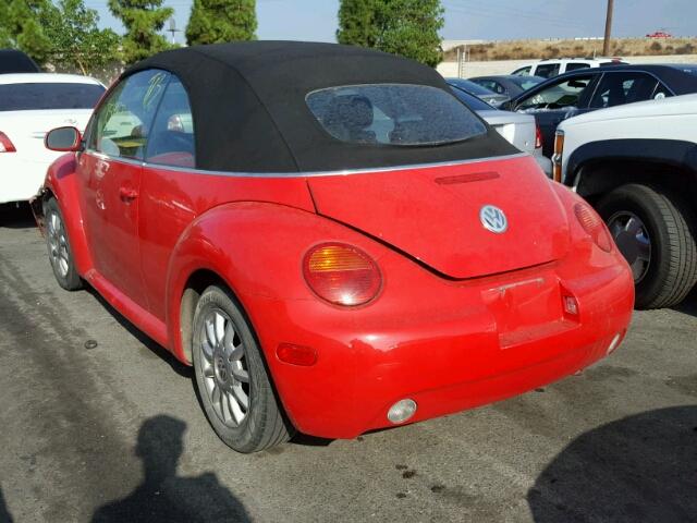 3VWCM31YX4M331692 - 2004 VOLKSWAGEN NEW BEETLE RED photo 3