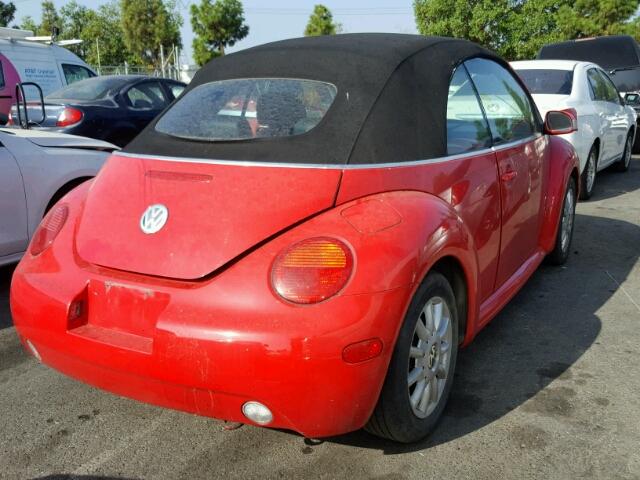 3VWCM31YX4M331692 - 2004 VOLKSWAGEN NEW BEETLE RED photo 4