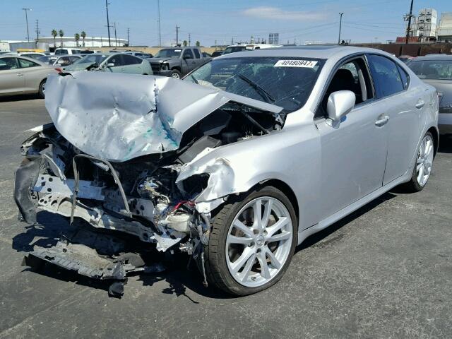 JTHBE262665003753 - 2006 LEXUS IS SILVER photo 2