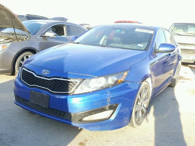 5XXGR4A61CG075162 - 2012 KIA OPTIMA SX BLUE photo 2