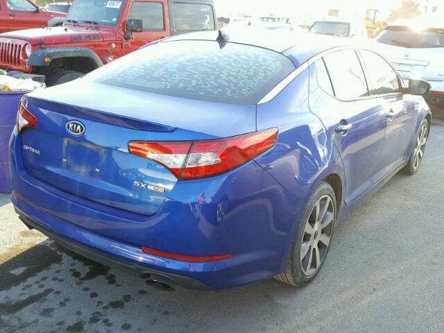 5XXGR4A61CG075162 - 2012 KIA OPTIMA SX BLUE photo 4