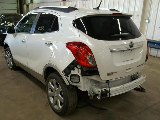 KL4CJFSB1EB578240 - 2014 BUICK ENCORE CON WHITE photo 3