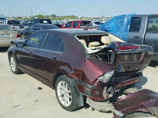 3FAHP0JG7CR142236 - 2012 FORD FUSION BROWN photo 3