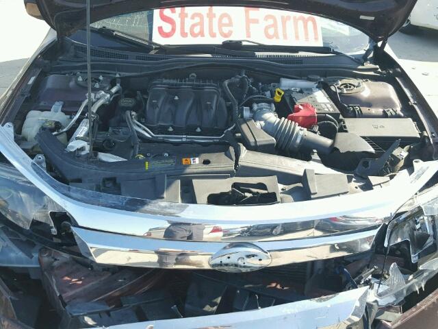 3FAHP0JG7CR142236 - 2012 FORD FUSION BROWN photo 7