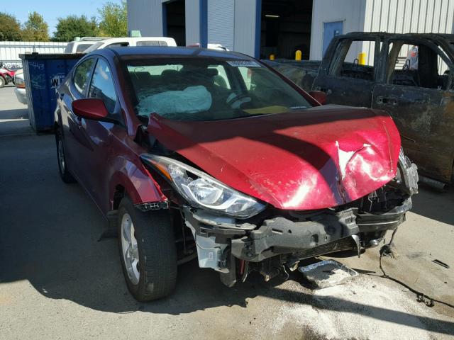 5NPDH4AE6FH559396 - 2015 HYUNDAI ELANTRA SE BURGUNDY photo 1