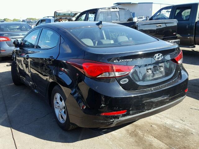 5NPDH4AE4FH648268 - 2015 HYUNDAI ELANTRA SE BLACK photo 3