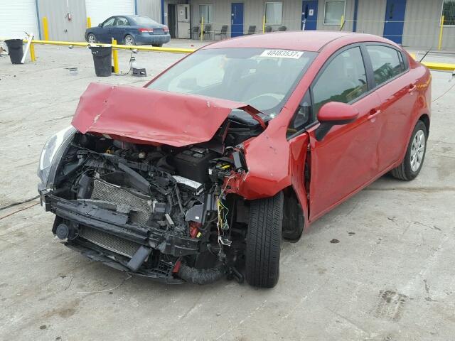 KNADN4A33D6282864 - 2013 KIA RIO EX RED photo 2