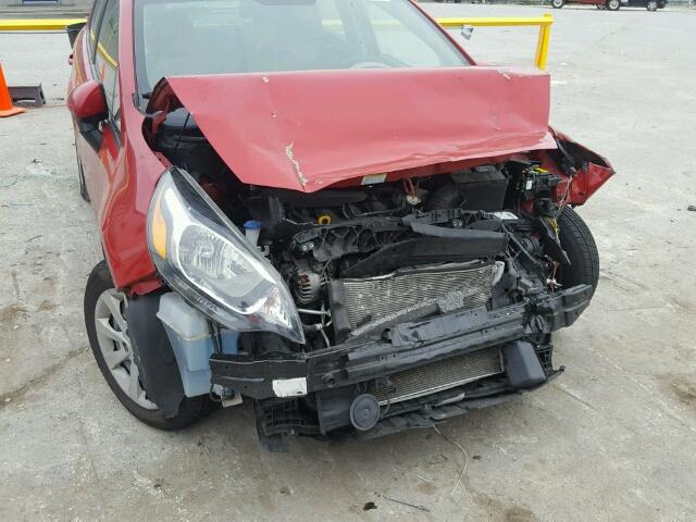 KNADN4A33D6282864 - 2013 KIA RIO EX RED photo 9