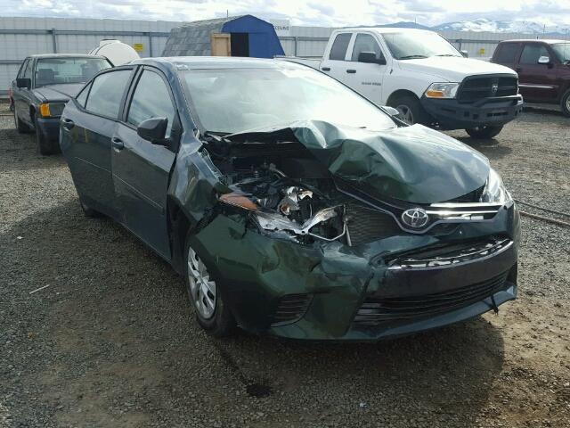 2T1BPRHE1FC319351 - 2015 TOYOTA COROLLA GREEN photo 1