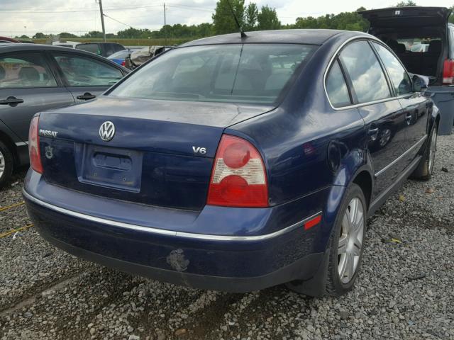 WVWRU63B75P005724 - 2005 VOLKSWAGEN PASSAT GLX BLUE photo 4