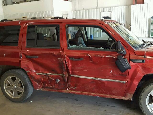 1J8FF48W88D534045 - 2008 JEEP PATRIOT LI MAROON photo 9