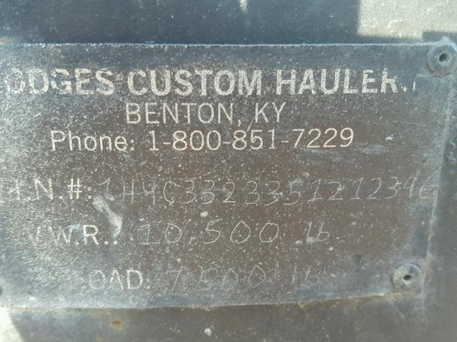 1H9C3323351212396 - 2005 UTILITY TRAILER BLACK photo 10