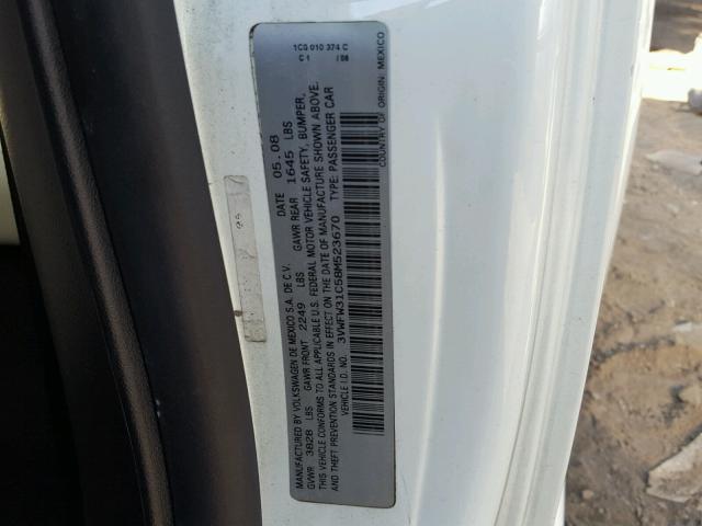 3VWFW31C58M523670 - 2008 VOLKSWAGEN NEW BEETLE 白色 照片 10