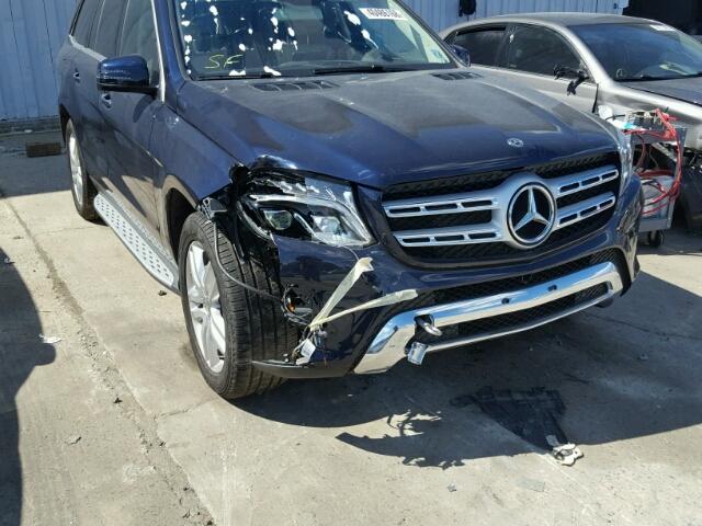 4JGDF6EE2HA986155 - 2017 MERCEDES-BENZ GLS 450 4M BLUE photo 9