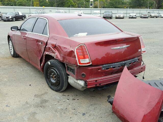 2C3CCAAG0CH139152 - 2012 CHRYSLER 300 RED photo 3