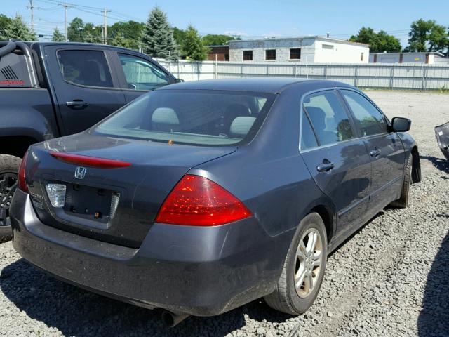 1HGCM56337A091836 - 2007 HONDA ACCORD SE GRAY photo 4