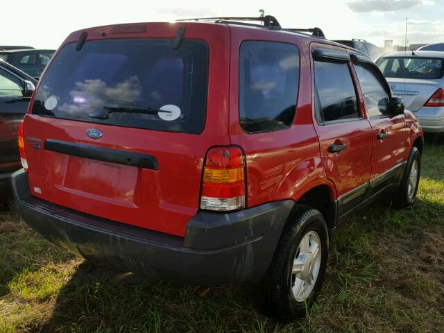 1FMYU01131KA00249 - 2001 FORD ESCAPE XLS RED photo 4