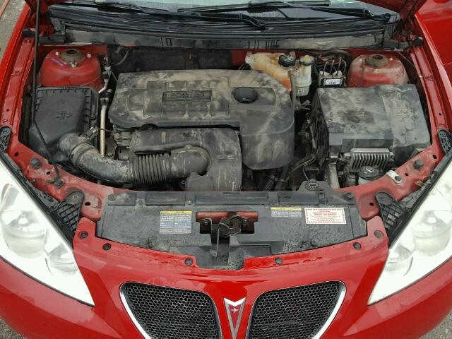 1G2ZG58B474181844 - 2007 PONTIAC G6/SE RED photo 7